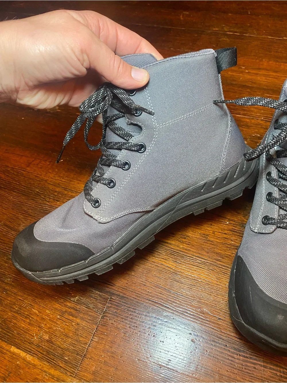 ASTRAL Pisgah Men’s Gray & Black Waterproof Canvas Lace-Up Hiking/Outdoor Boot